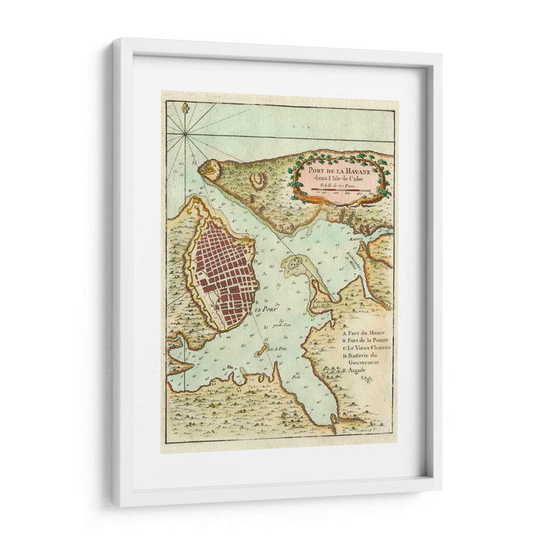 Mapa Petite Del Puerto De La Habana. | Cuadro decorativo de Canvas Lab