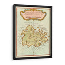 Mapa Petite De La Isla De Antigua | Cuadro decorativo de Canvas Lab