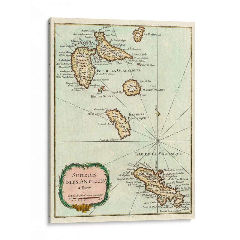 Petite Mapa De Las Islas Antillas I | Cuadro decorativo de Canvas Lab