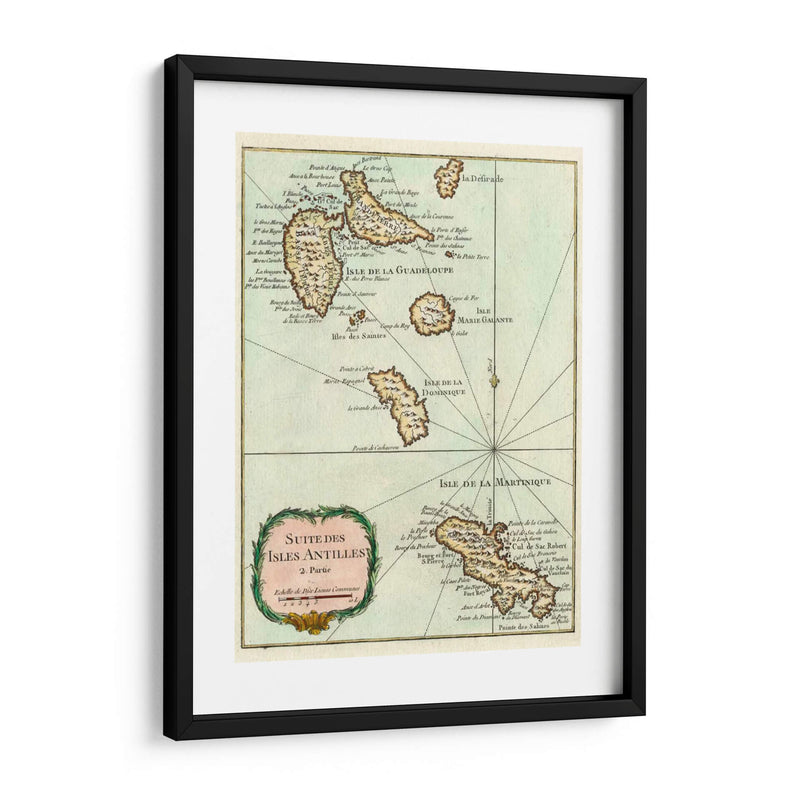 Petite Mapa De Las Islas Antillas I | Cuadro decorativo de Canvas Lab