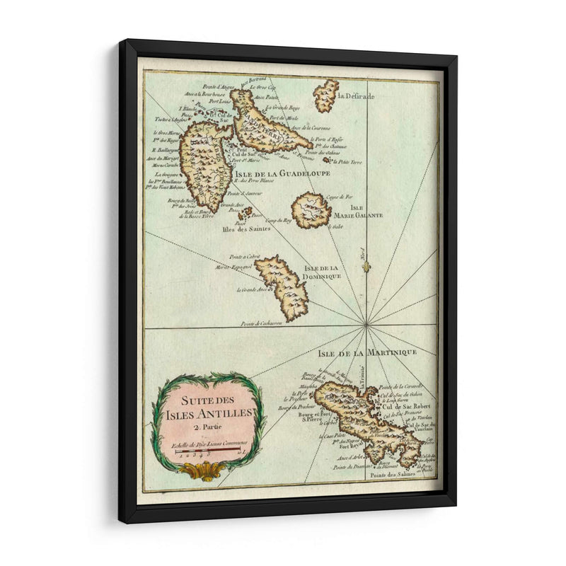 Petite Mapa De Las Islas Antillas I | Cuadro decorativo de Canvas Lab