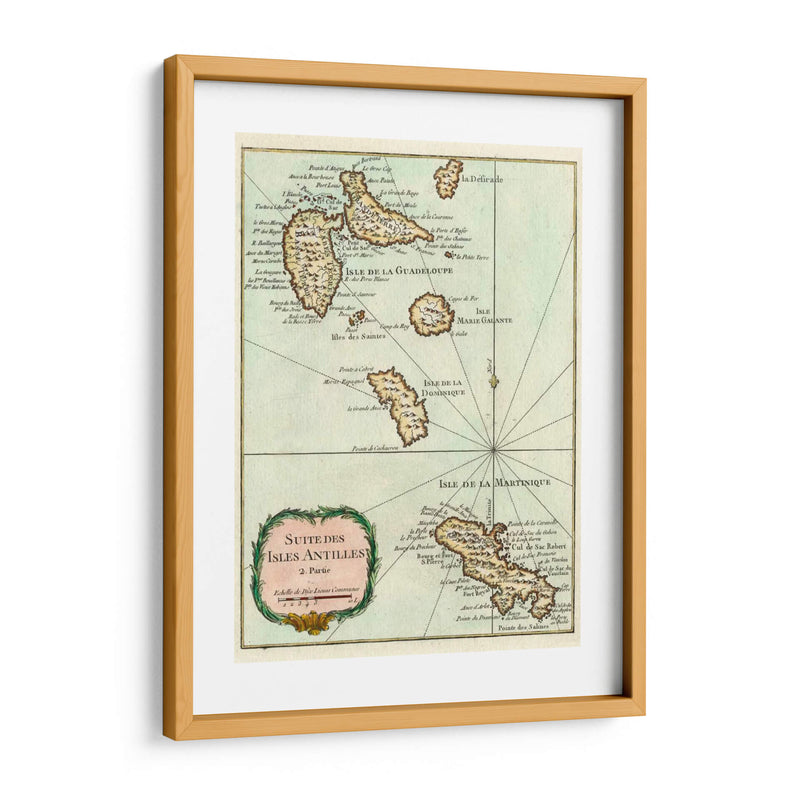 Petite Mapa De Las Islas Antillas I | Cuadro decorativo de Canvas Lab