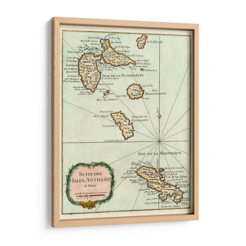 Petite Mapa De Las Islas Antillas I | Cuadro decorativo de Canvas Lab