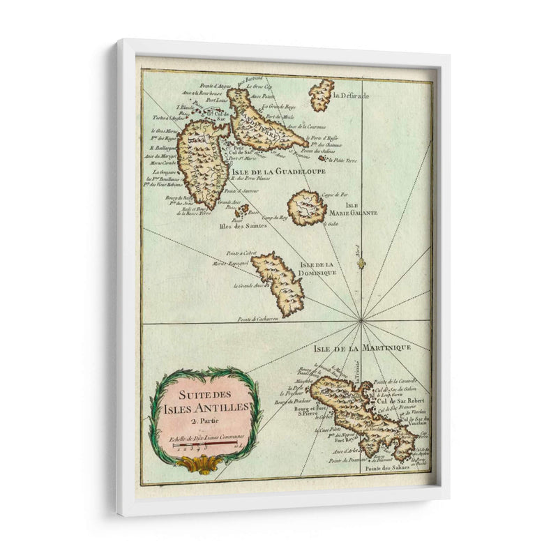 Petite Mapa De Las Islas Antillas I | Cuadro decorativo de Canvas Lab