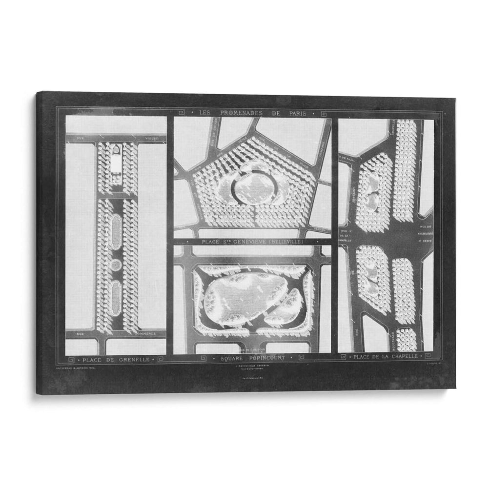 Blueprint French Garden Iii | Cuadro decorativo de Canvas Lab
