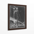 Puente De Suspensión Blueprint I - Ethan Harper | Cuadro decorativo de Canvas Lab