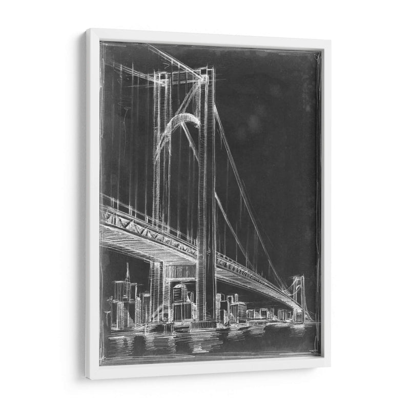 Puente De Suspensión Blueprint I - Ethan Harper | Cuadro decorativo de Canvas Lab