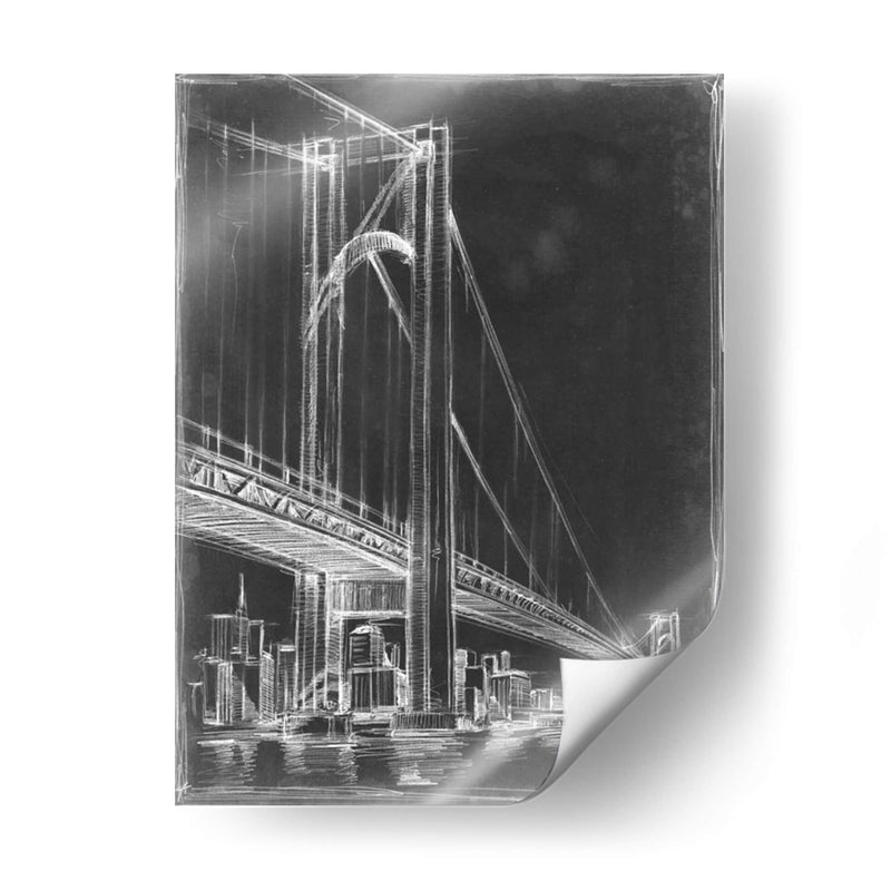 Puente De Suspensión Blueprint I - Ethan Harper | Cuadro decorativo de Canvas Lab