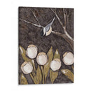 Chickadee Y Tulipanes Ii - Jade Reynolds | Cuadro decorativo de Canvas Lab