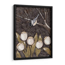 Chickadee Y Tulipanes Ii - Jade Reynolds | Cuadro decorativo de Canvas Lab