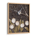 Chickadee Y Tulipanes Ii - Jade Reynolds | Cuadro decorativo de Canvas Lab