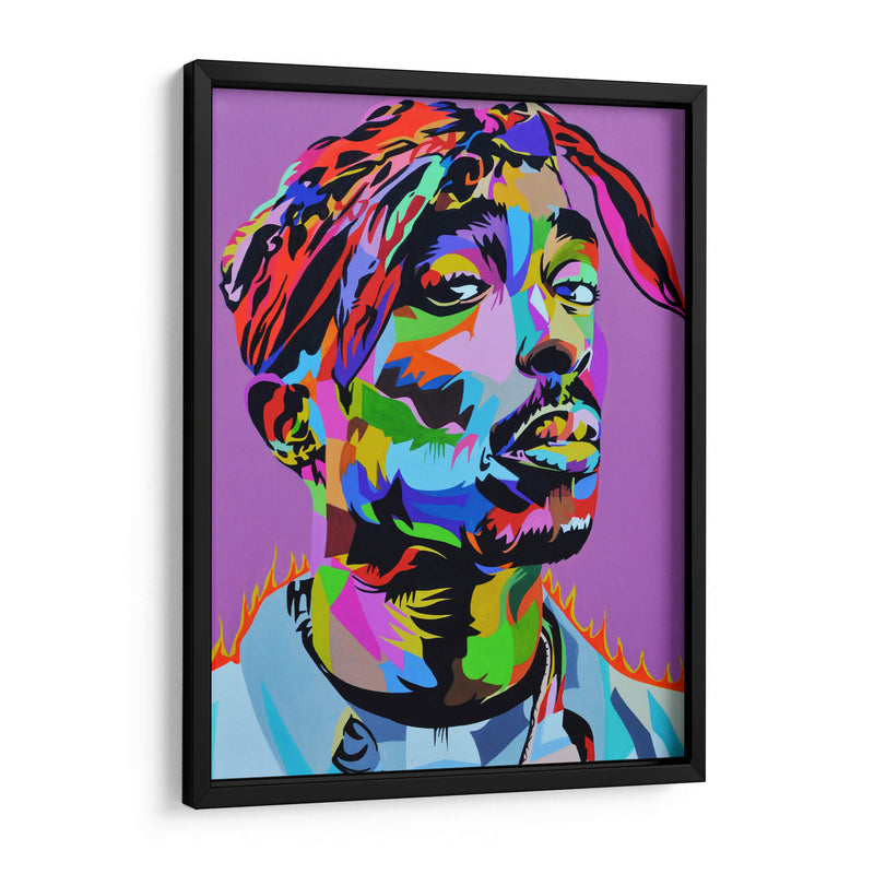 Tupac a color | Cuadro decorativo de Canvas Lab