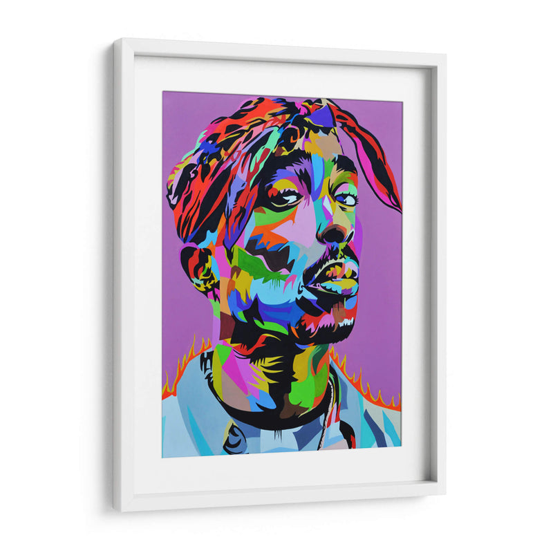 Tupac a color | Cuadro decorativo de Canvas Lab