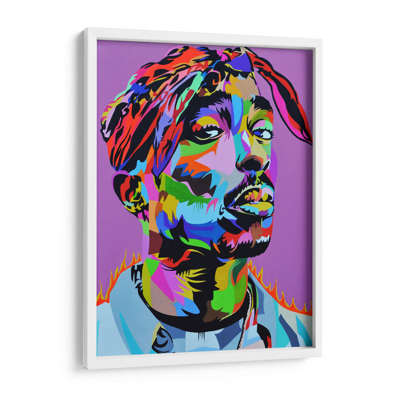Tupac a color | Cuadro decorativo de Canvas Lab