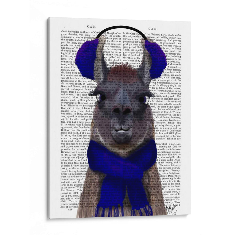 Chilly Llama, Azul - Fab Funky | Cuadro decorativo de Canvas Lab