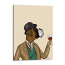 Boxer Wine Snob - Fab Funky | Cuadro decorativo de Canvas Lab