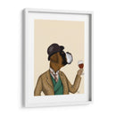 Boxer Wine Snob - Fab Funky | Cuadro decorativo de Canvas Lab