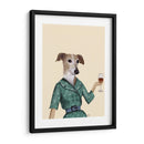 Greyhound Wine Snob - Fab Funky | Cuadro decorativo de Canvas Lab