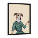 Greyhound Wine Snob - Fab Funky | Cuadro decorativo de Canvas Lab