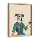 Greyhound Wine Snob - Fab Funky | Cuadro decorativo de Canvas Lab