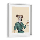 Greyhound Wine Snob - Fab Funky | Cuadro decorativo de Canvas Lab