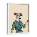 Greyhound Wine Snob - Fab Funky | Cuadro decorativo de Canvas Lab
