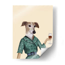 Greyhound Wine Snob - Fab Funky | Cuadro decorativo de Canvas Lab