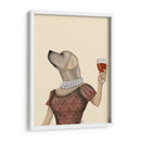 Snob De Vino De Labrador Amarillo - Fab Funky | Cuadro decorativo de Canvas Lab