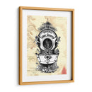 Casco De Buceo En El Mapa - Fab Funky | Cuadro decorativo de Canvas Lab