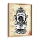 Casco De Buceo En El Mapa - Fab Funky | Cuadro decorativo de Canvas Lab