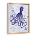 Octopus Azul 1 En Mapa Náutico - Fab Funky | Cuadro decorativo de Canvas Lab