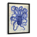 Octopus Azul 2 En Mapa Náutico - Fab Funky | Cuadro decorativo de Canvas Lab