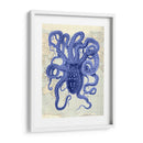 Octopus Azul 2 En Mapa Náutico - Fab Funky | Cuadro decorativo de Canvas Lab