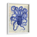 Octopus Azul 2 En Mapa Náutico - Fab Funky | Cuadro decorativo de Canvas Lab