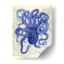 Octopus Azul 2 En Mapa Náutico - Fab Funky | Cuadro decorativo de Canvas Lab