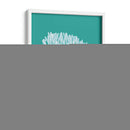 Coral 2 Blanco En Turquesa - Fab Funky | Cuadro decorativo de Canvas Lab