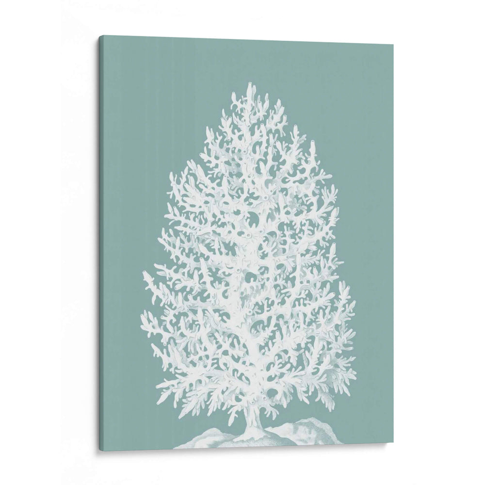 Árbol De Coral En La Niebla Azul / Verde - Fab Funky | Cuadro decorativo de Canvas Lab