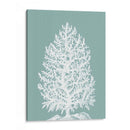 Árbol De Coral En La Niebla Azul / Verde - Fab Funky | Cuadro decorativo de Canvas Lab