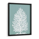 Árbol De Coral En La Niebla Azul / Verde - Fab Funky | Cuadro decorativo de Canvas Lab