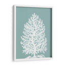 Árbol De Coral En La Niebla Azul / Verde - Fab Funky | Cuadro decorativo de Canvas Lab