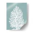 Árbol De Coral En La Niebla Azul / Verde - Fab Funky | Cuadro decorativo de Canvas Lab