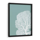 Corales Blancos En Niebla Azul Verde B - Fab Funky | Cuadro decorativo de Canvas Lab