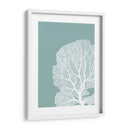 Corales Blancos En Niebla Azul Verde B - Fab Funky | Cuadro decorativo de Canvas Lab