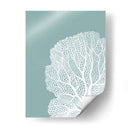 Corales Blancos En Niebla Azul Verde B - Fab Funky | Cuadro decorativo de Canvas Lab