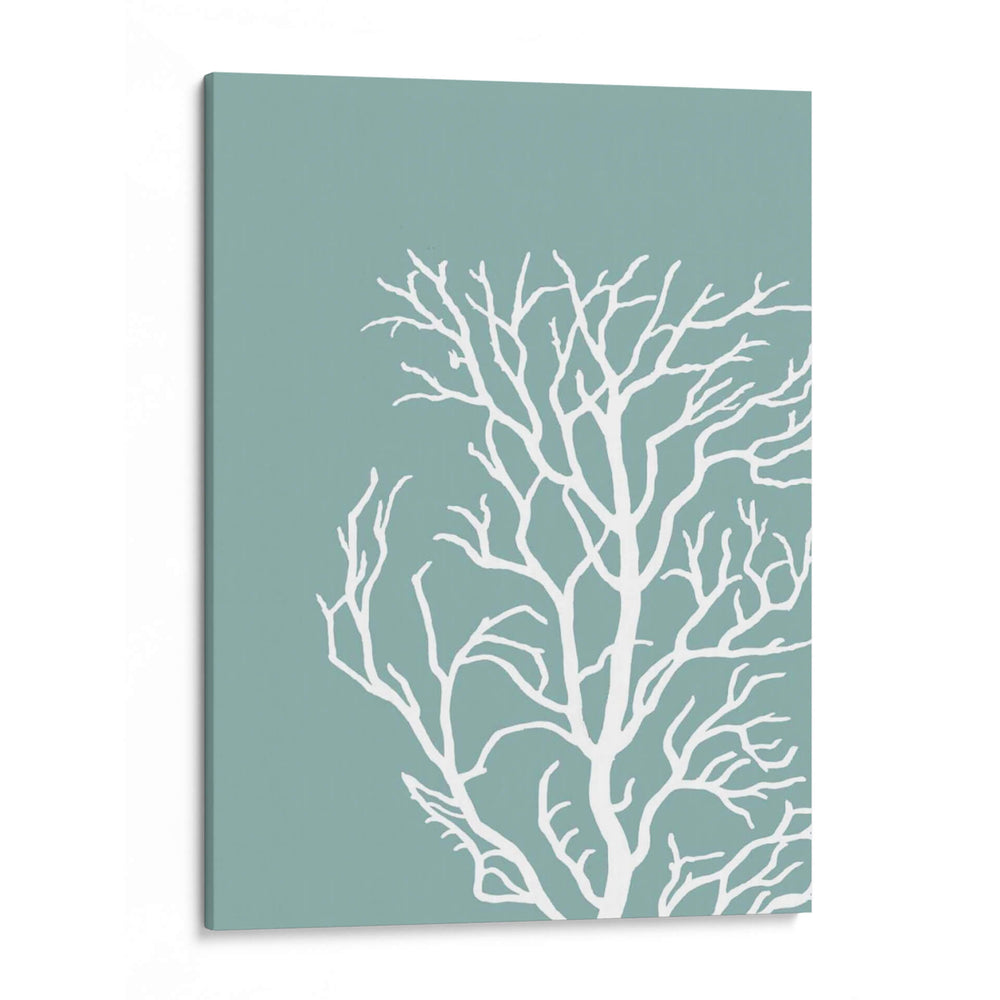 Corales Blancos En Niebla Azul Verde C - Fab Funky | Cuadro decorativo de Canvas Lab