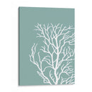 Corales Blancos En Niebla Azul Verde C - Fab Funky | Cuadro decorativo de Canvas Lab