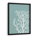 Corales Blancos En Niebla Azul Verde C - Fab Funky | Cuadro decorativo de Canvas Lab