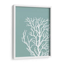 Corales Blancos En Niebla Azul Verde C - Fab Funky | Cuadro decorativo de Canvas Lab