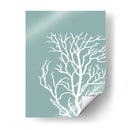 Corales Blancos En Niebla Azul Verde C - Fab Funky | Cuadro decorativo de Canvas Lab