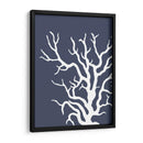 Corales Blancos En Índigo Azul A - Fab Funky | Cuadro decorativo de Canvas Lab